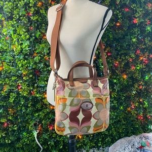 Fossil Key-Per floral multi fall color crossbody bag